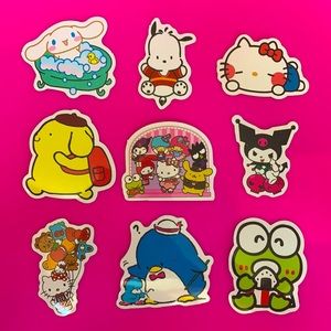 9 Sanrio Hello Kitty and Friends Waterproof Stickers
